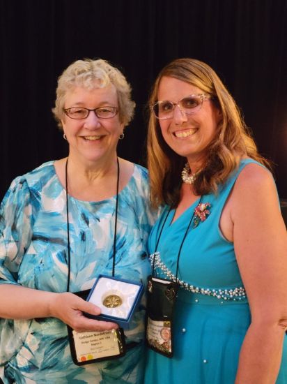 Kathleen Nordstrom (L) with  Anne T Giles Award